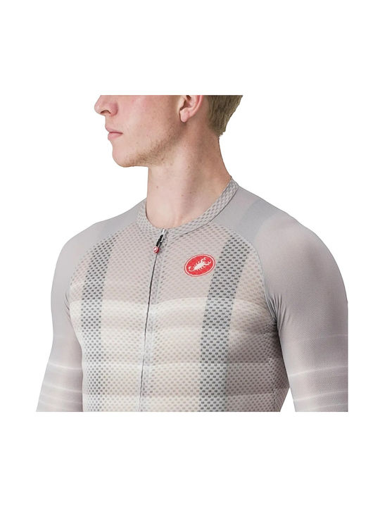 Castelli Tricou De Ciclism Pentru Bărbați Cu Mâneci Scurte Gri