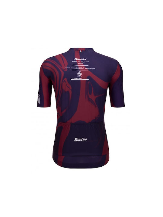 Santini Männer Kurze Ärmel Fahrradtrikot Rot