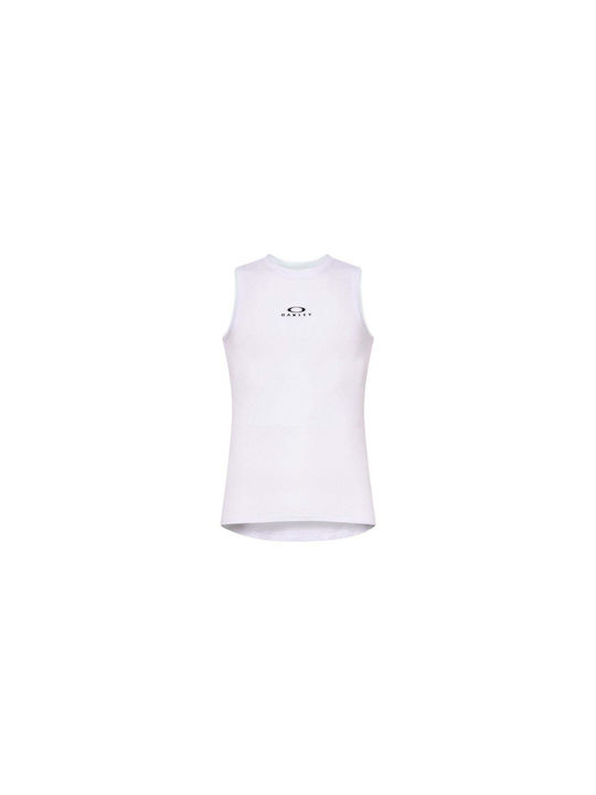 Oakley Tricou Fără Mâneci Pentru Bărbați De Ciclism Road Alb