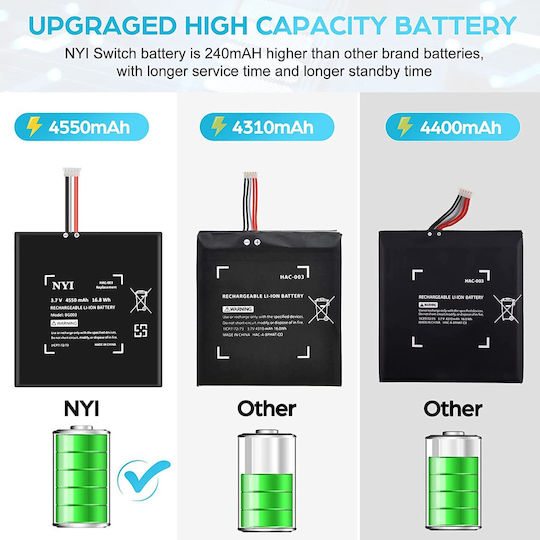 Hac-003 Battery 4550 Mah Compatible Nintendo Switch Hac-001 Battery Installation Tool Set