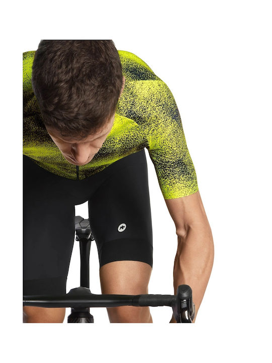 Assos Tricou De Ciclism Pentru Bărbați Cu Mâneci Scurte Galben