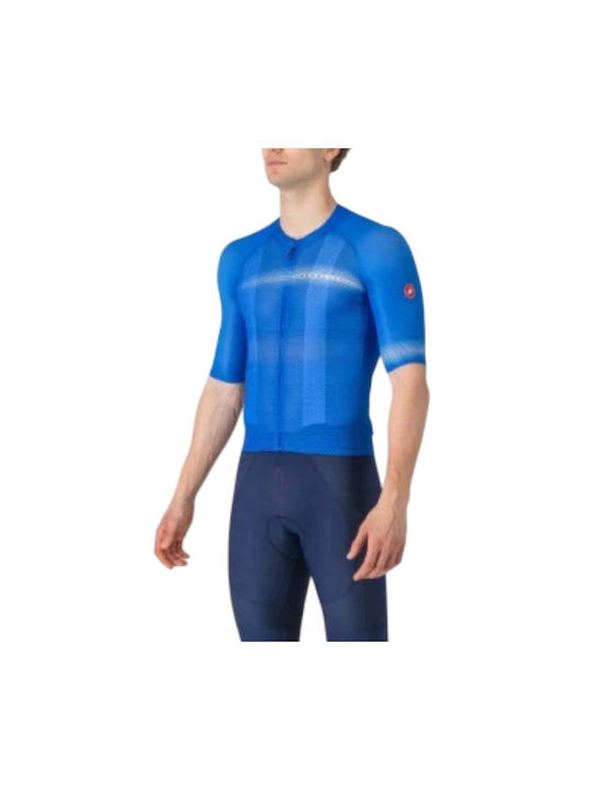 Castelli Tricou De Ciclism Pentru Bărbați Cu Mâneci Scurte Albastru