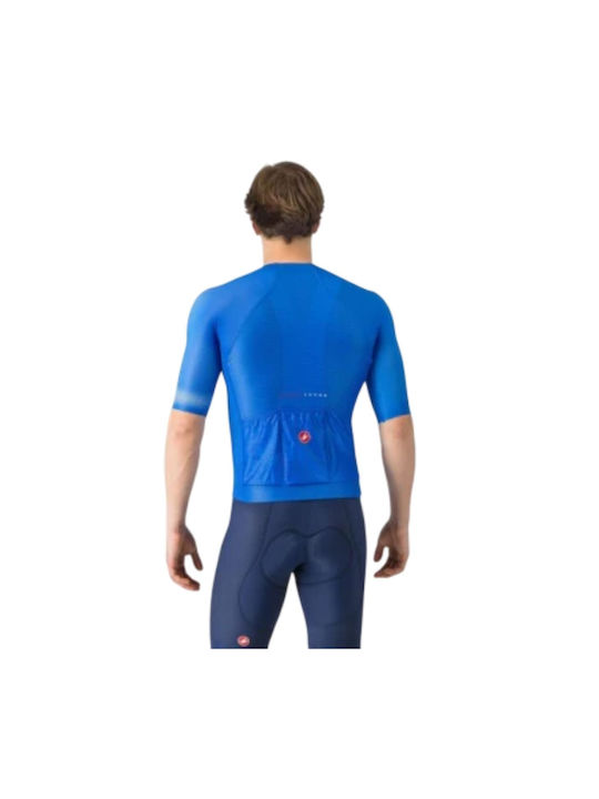 Castelli Tricou De Ciclism Pentru Bărbați Cu Mâneci Scurte Albastru