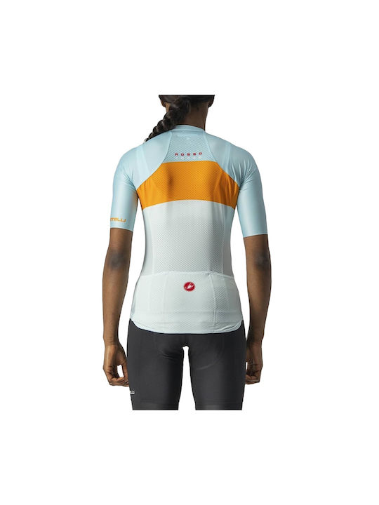Castelli Tricou De Ciclism Pentru Femei Mâneci Scurte Road Bike Albastru