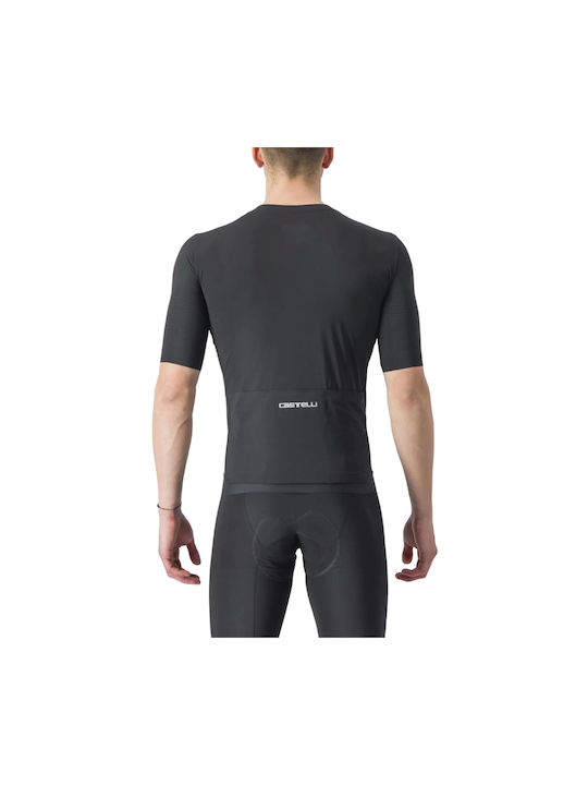 Castelli Tricou De Ciclism Pentru Bărbați Cu Mâneci Scurte Negru
