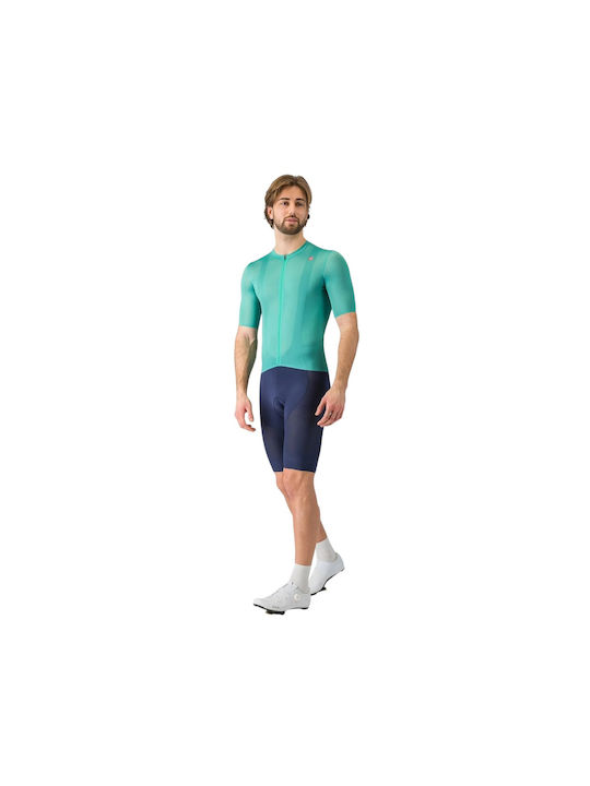 Castelli Tricou De Ciclism Pentru Bărbați Cu Mâneci Scurte Verde