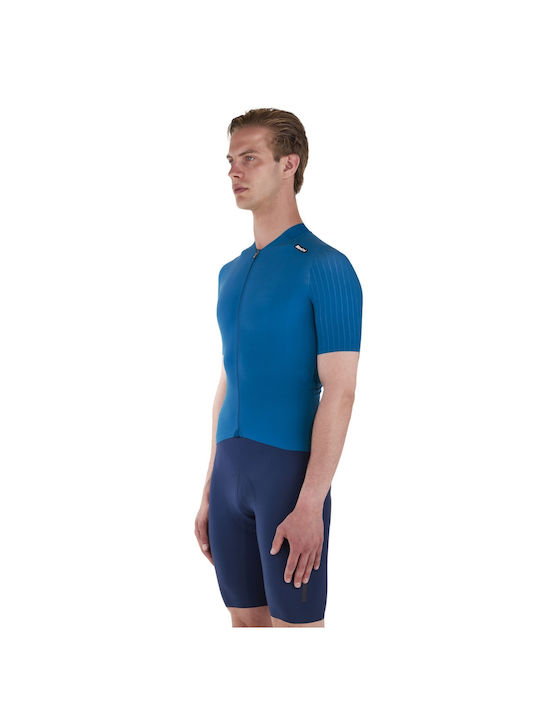 Santini Tricou De Ciclism Cu Mâneci Scurte Pentru Bărbați Albastru