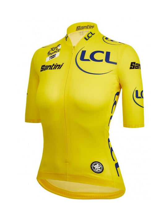 Santini Women's Short Sleeve Cycling Jersey Yellow