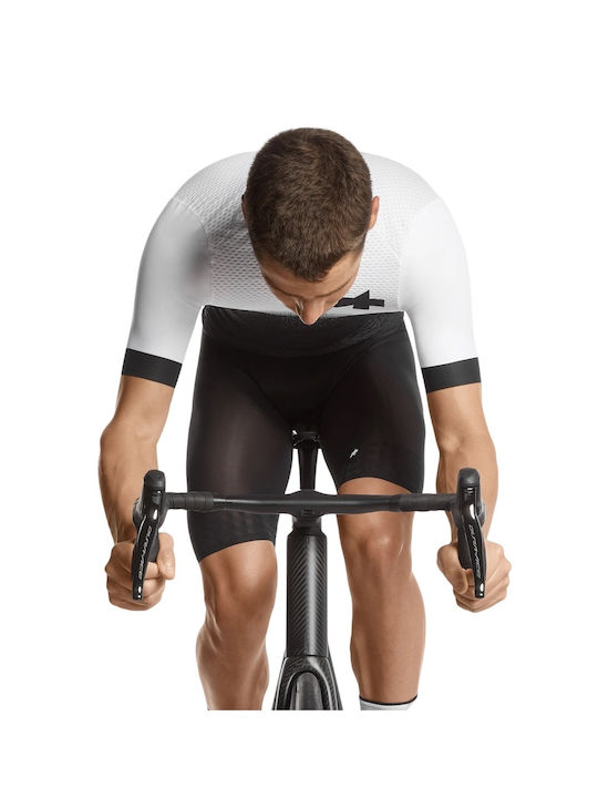 Assos Tricou De Ciclism Pentru Bărbați Cu Mâneci Scurte Alb