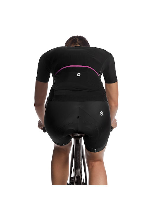 Assos Tricou De Ciclism Pentru Femei Cu Mâneci Scurte Negru