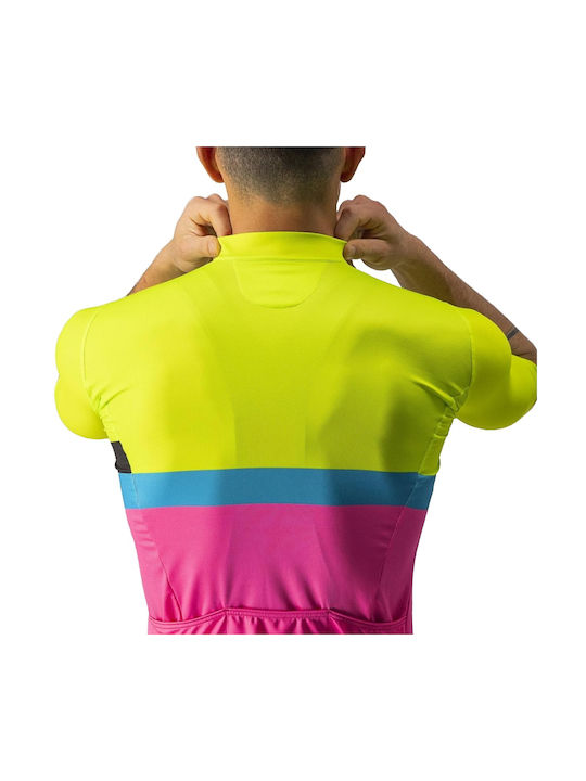 Castelli Tricou De Ciclism Pentru Bărbați Cu Mâneci Scurte Roz