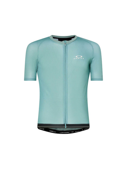 Oakley Tricou De Ciclism Pentru Bărbați Mâneci Scurte Road Bike Albastru Deschis
