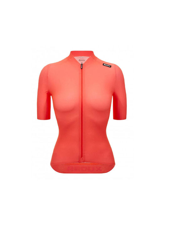 Santini Women's Short Sleeve Cycling Jersey Orange