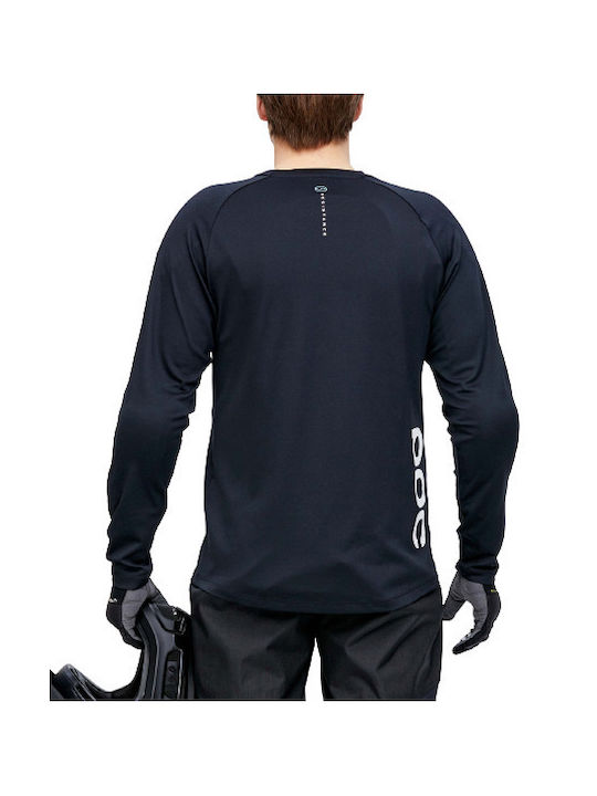 Poc Essential Tricou De Ciclism Munte Mânecă Lungă Negru