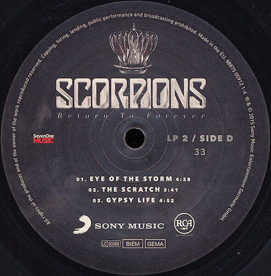 Scorpions Return To Forever Vinyl