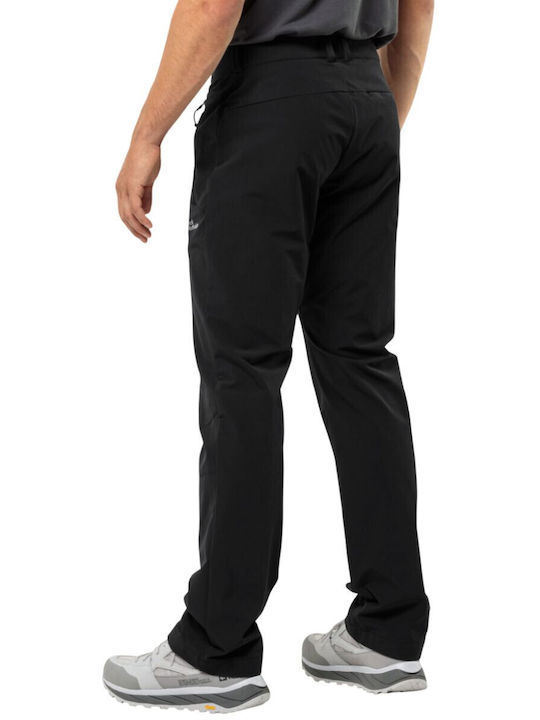 Jack Wolfskin Pantaloni Lungi de Drumeție Pentru Bărbați Negru