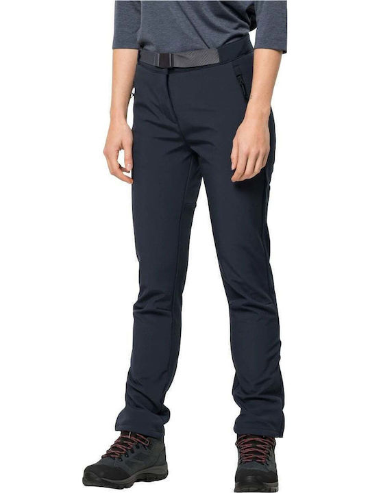 Jack Wolfskin Pantaloni Lungi De Drumeție Pentru Femei Albaștri