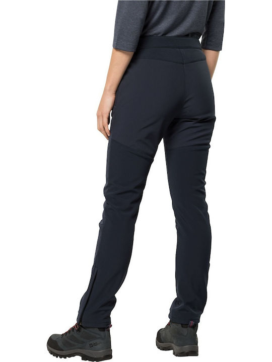 Jack Wolfskin Pantaloni Lungi De Drumeție Pentru Femei Albaștri