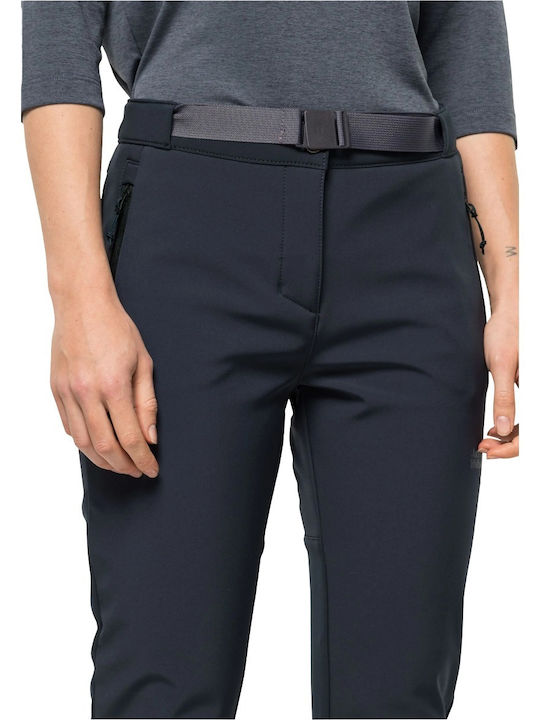 Jack Wolfskin Pantaloni Lungi De Drumeție Pentru Femei Albaștri
