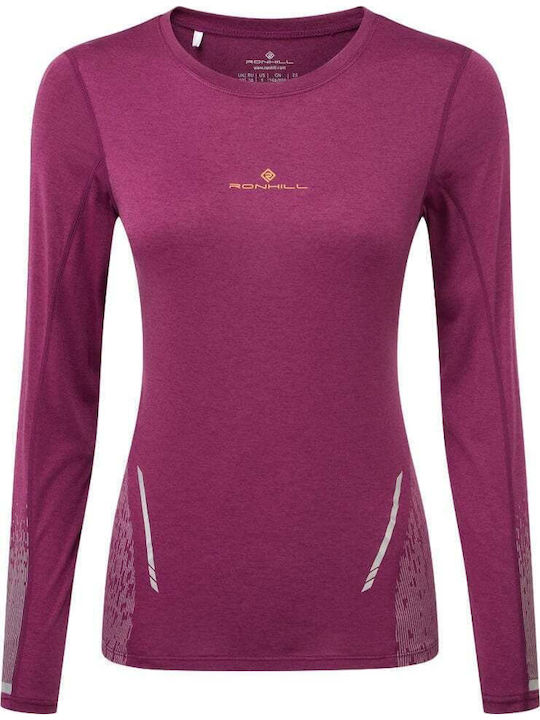 Bluza Damă Sport Uscare Rapidă Burgundia