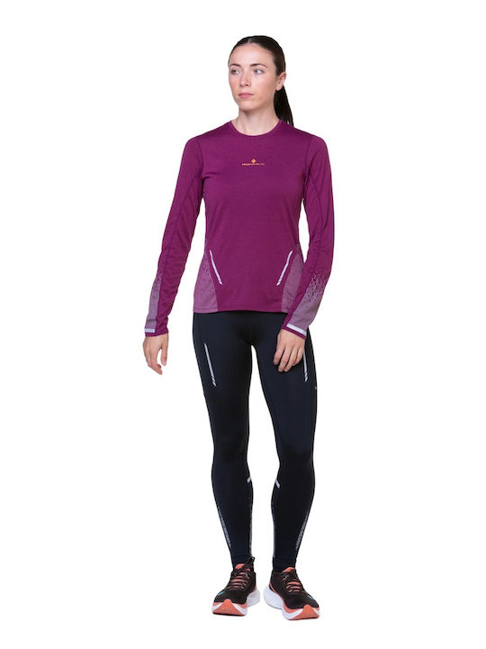 Bluza Damă Sport Uscare Rapidă Burgundia