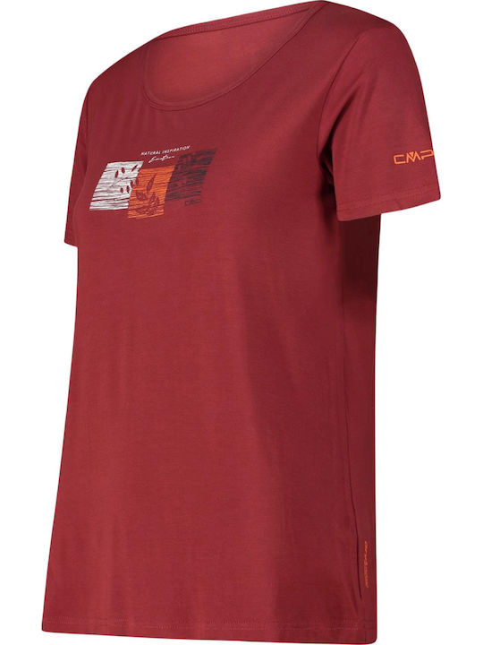 Tricou sport pentru femei Uscare rapidă Floral Roșu