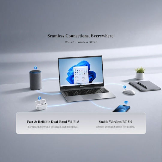 BlackView Acebook 15.6" IPS FHD (Pentium Quad Core-N6000/8GB/256GB SSD/W11 Pro) (International English Keyboard)