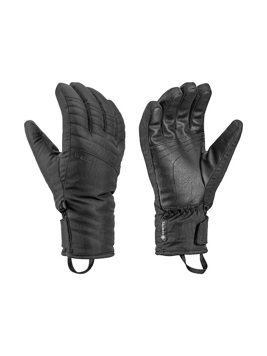 Leki Γυναικεία Γάντια Σκι & Snowboard με Μεμβράνη Gore-Tex Μαύρα