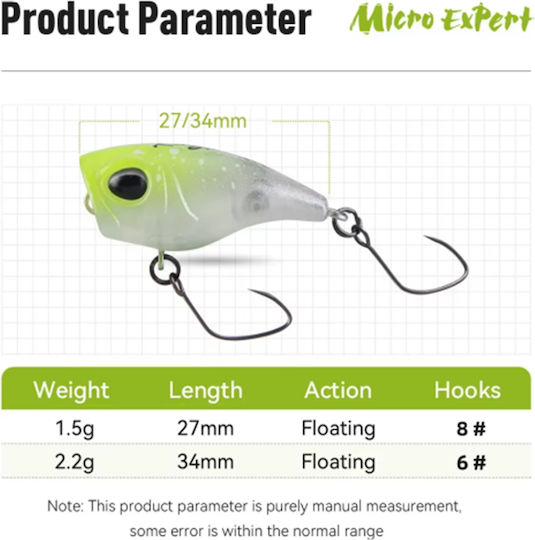 Kingdom Micro Expert Topwater Τεχνητό Δόλωμα Popper 3.4εκ./2.2gr 003
