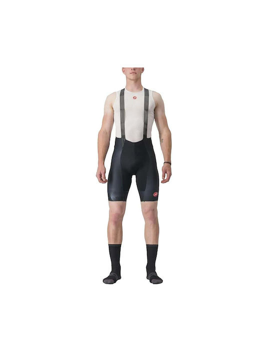 Castelli Pantaloni De Ciclism Pentru Bărbați Cu Bretele Negri