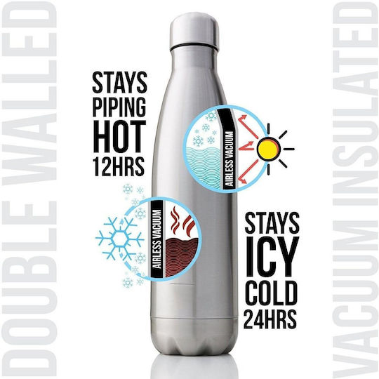 Koupakoupa Stainless Steel Thermos Bottle 750ml with Straw KP_34711_750ssThermo Silver