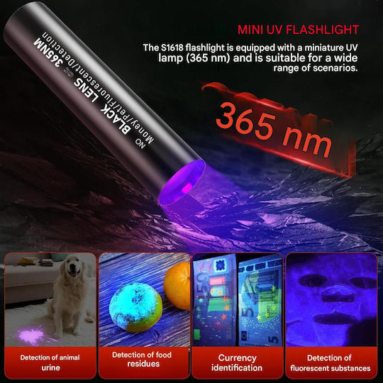 Lanternă Reîncărcabilă De Cap LED UV IP67 Cu Luminozitate Maximă 500lm Shadowhawk S1618