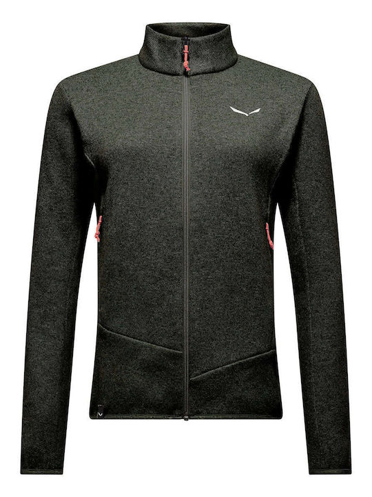Puez Rocca Polarlite Fleece Cardigan Pentru Femei Cu Fermoar În Culoare Kaki