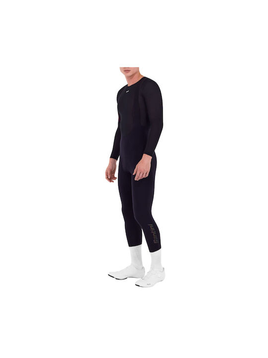 Santini Pantaloni De Ciclism Pentru Bărbați Cu Bretele Multicolori