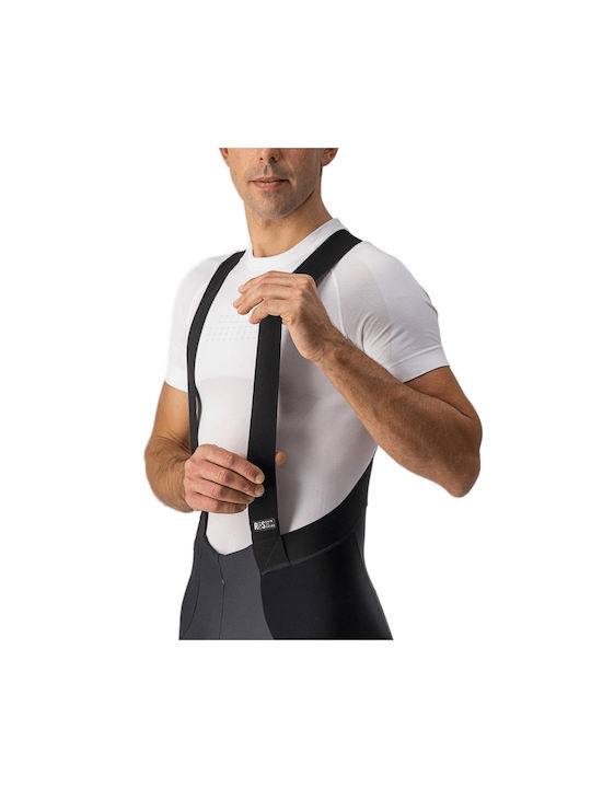 Castelli Pantaloni De Ciclism Impermeabili Pentru Bărbați Cu Bretele Negri