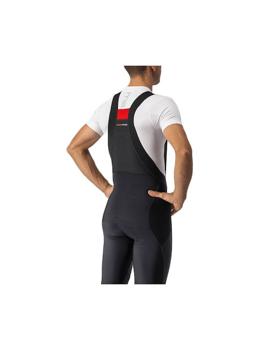 Castelli Pantaloni De Ciclism Impermeabili Pentru Bărbați Cu Bretele Negri
