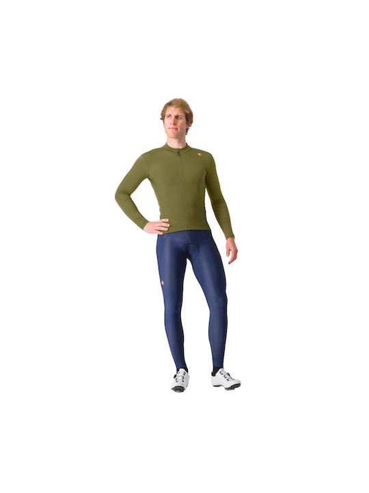 Castelli Pantaloni De Ciclism Pentru Bărbați Cu Bretele Albastru Marin