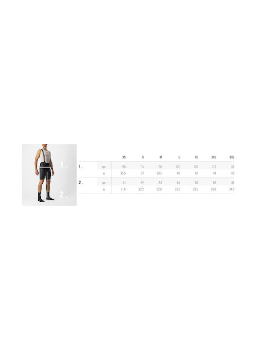 Castelli Pantaloni De Ciclism Impermeabili Pentru Bărbați Cu Bretele Negri