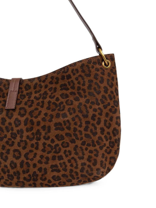 Leather Women's Shoulder Bag Suede Brown
