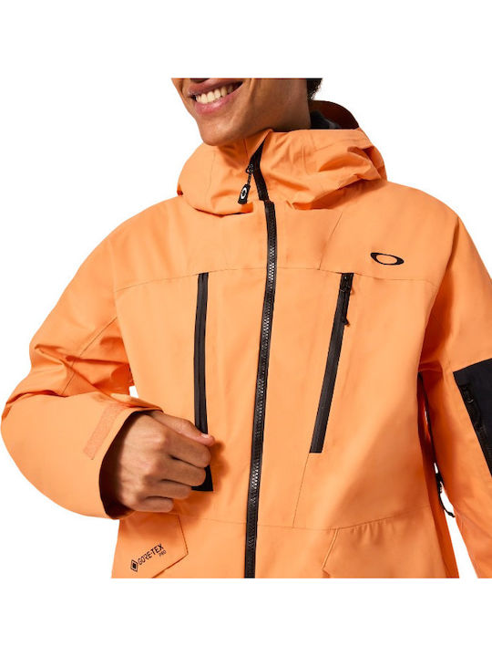 Oakley FOA402341-73K Geacă Pentru Bărbați Gore-Tex Pentru Schi & Snowboard Portocalie