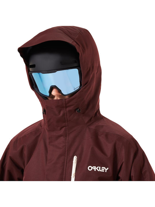 Oakley Jachetă izolată FOA500472-9B2 pentru femei pentru ski & snowboard Burgundy