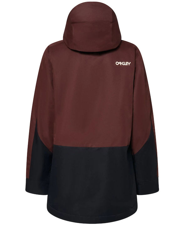 Oakley Jachetă izolată FOA500472-9B2 pentru femei pentru ski & snowboard Burgundy
