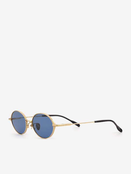 Projekt Produkt Unisex Sunglasses with Metallic Frame Gold and Blue