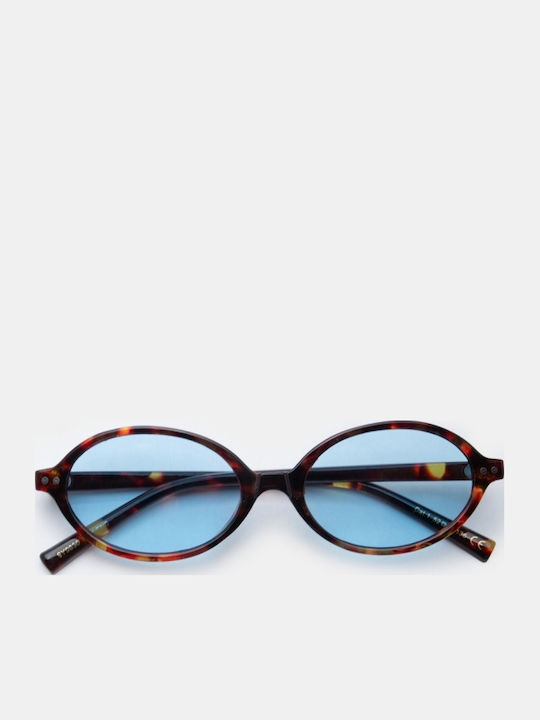 Luigi Ochelari De Soare Unisex Cu Ramă Din Plastic Albastru Deschis Și Lentile Albastre