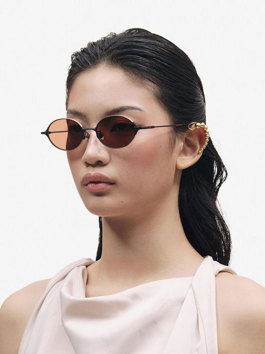 Projekt Produkt Unisex Sunglasses with Metallic Frame Black / Brown