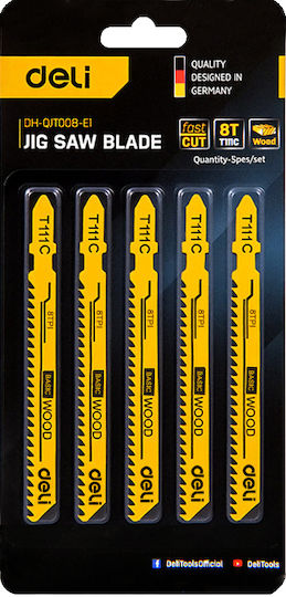 Deli DH-QJT008-E1 Blades for Wood 5pcs