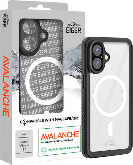 Eiger Magsafe 360 Full Body Case Iphone 17 Waterproof Ip68 Drop-test 2m Black Transparent