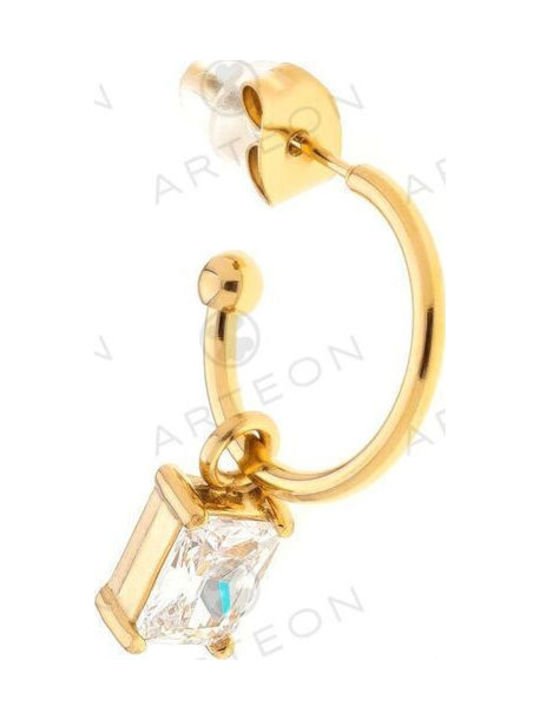 Arteon Earrings Hoops Gold Plated Steel