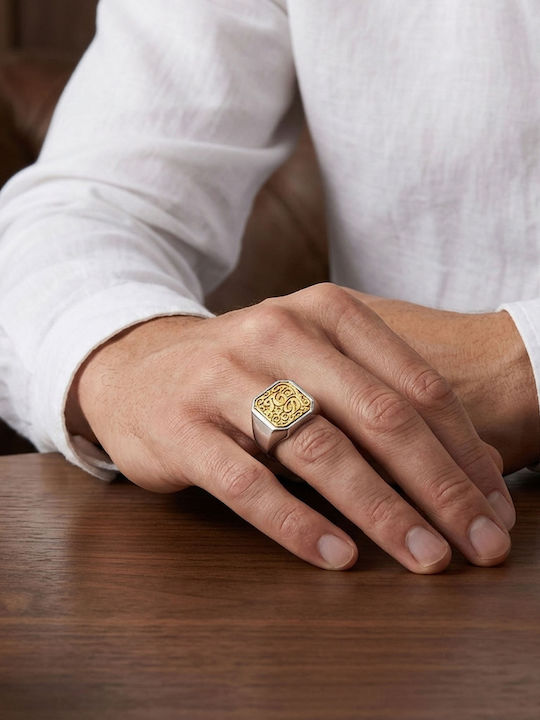Men's Gold Plated Silver Ring Men's Gold Plated Silver Ring