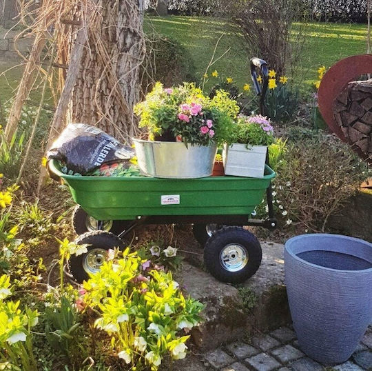 Remorcă Căruț de grădină Metalic 75lt